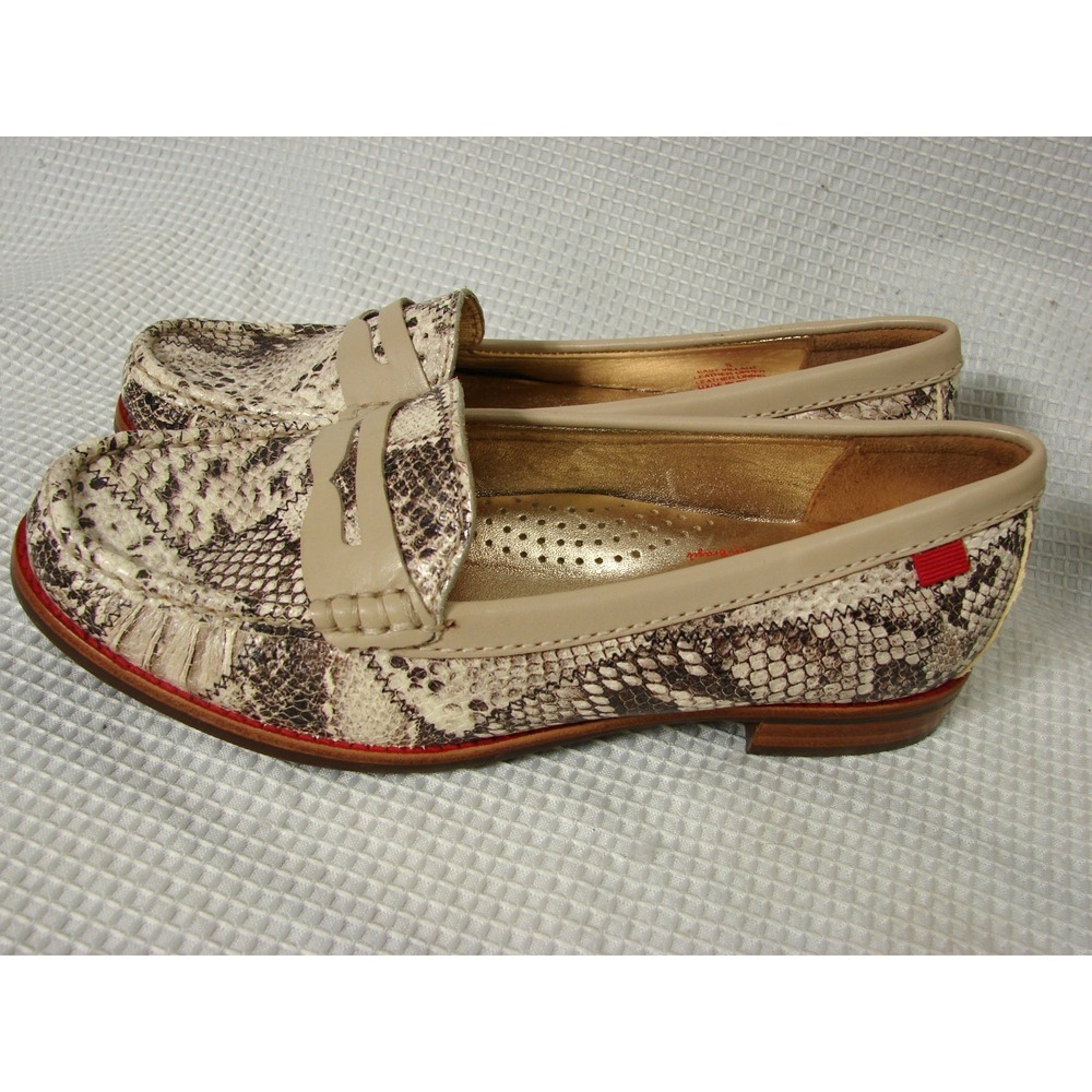 Marc Joseph New York East Village Leather Loafers Slip On Shoes Snakeskin Size 5